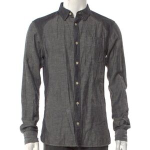 Men's All Saints XL Gray Button-Up Shirt